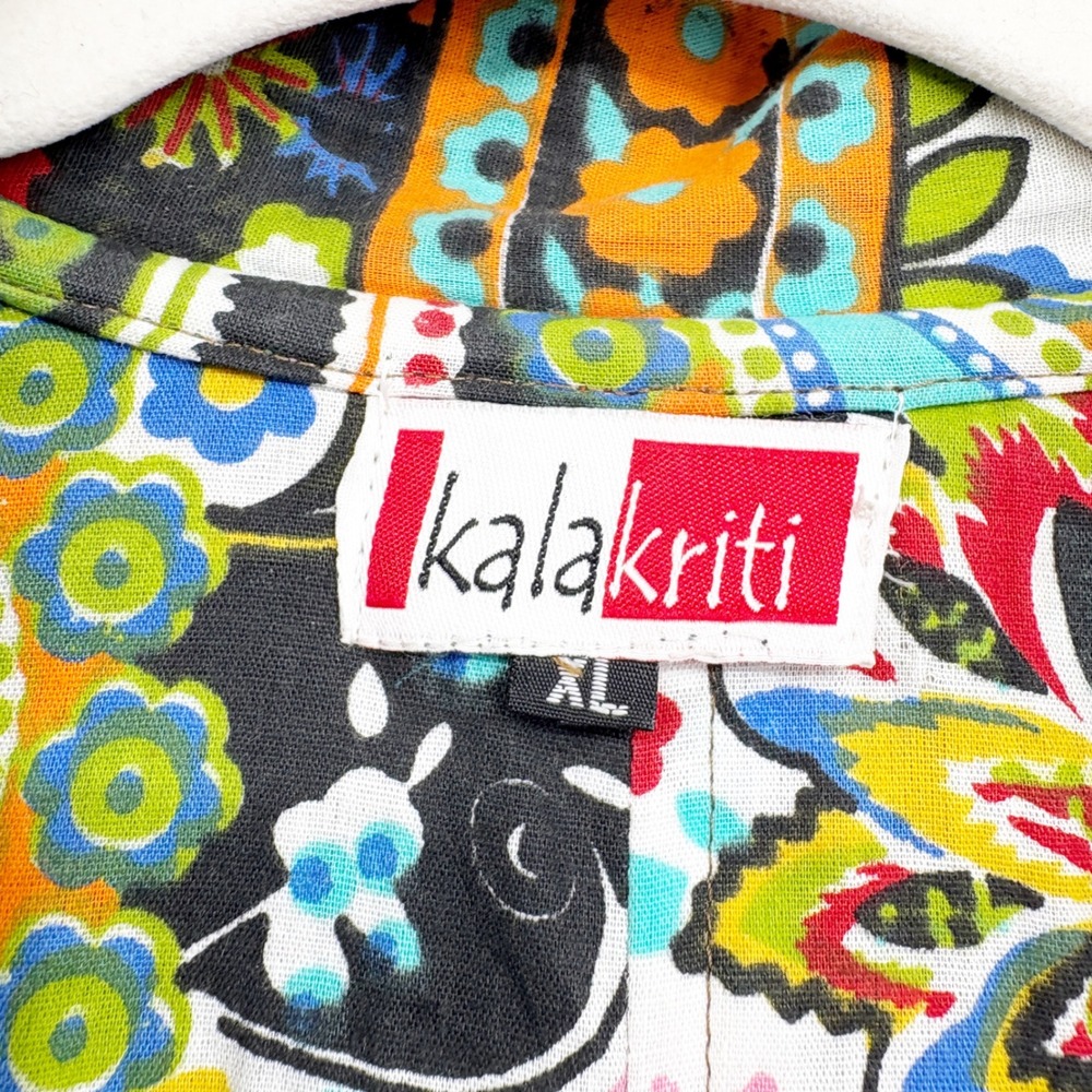 Kalakriti Womens Reversible Kantha Patchwork Boho Artisan Quilt Jacket Size XL - Picture 2 of 8
